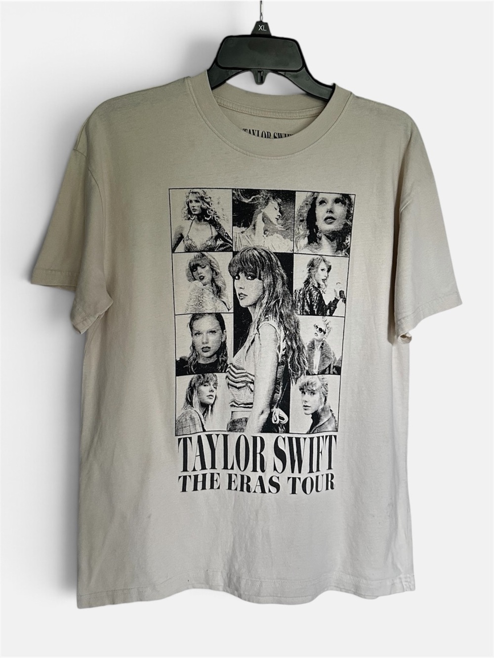Taylor Swift Cream The Eras Tour Collage Graphic Concert Tee
